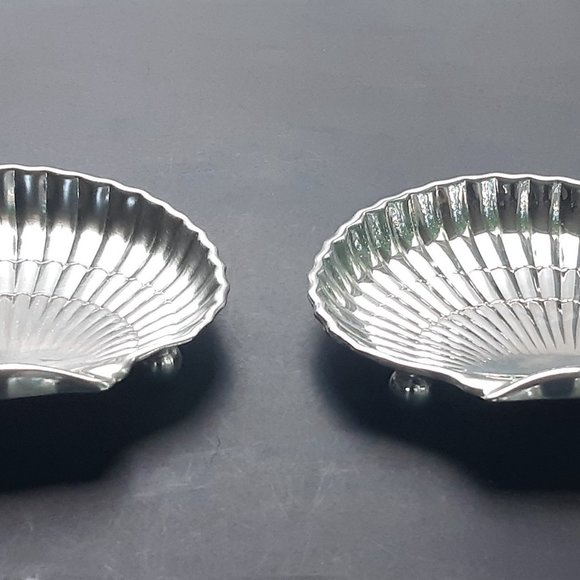 VTG BIRKS Silver PLATE SHELL SHAPED FOOTED CANDY DISH Vanity Tray 2 Available - Picture 7 of 12